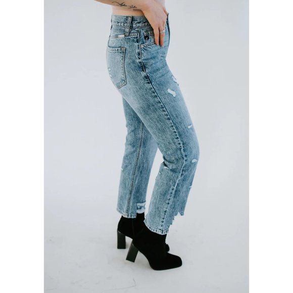 NEW | KanCan | Tobin Straight Distressed Jean | Medium Acid Wash | 31/15 - Picture 3 of 3